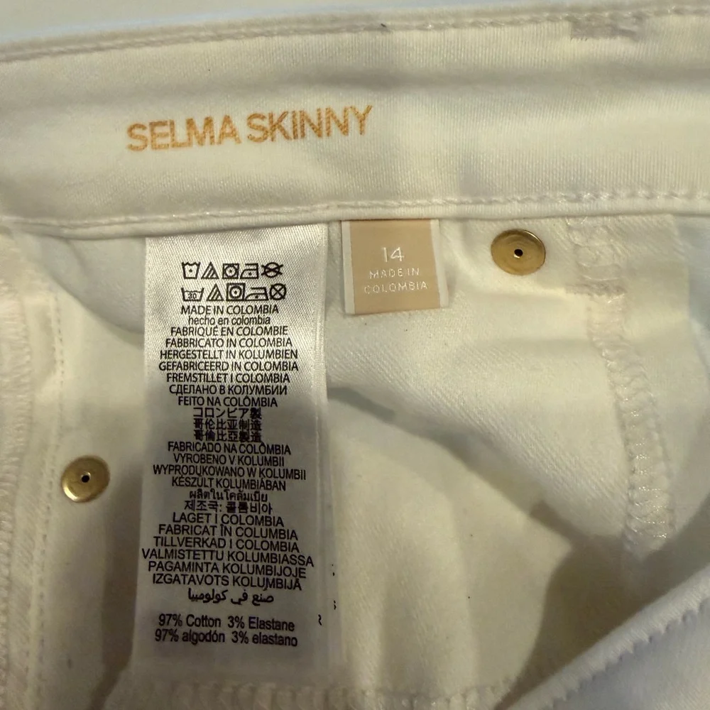 Michael Kors Women's Selma Skinny White Jeans 14 NWOT